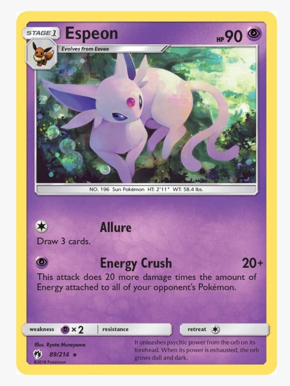 Espeon Lost Thunder (SM8) Pokemon Trading Card
